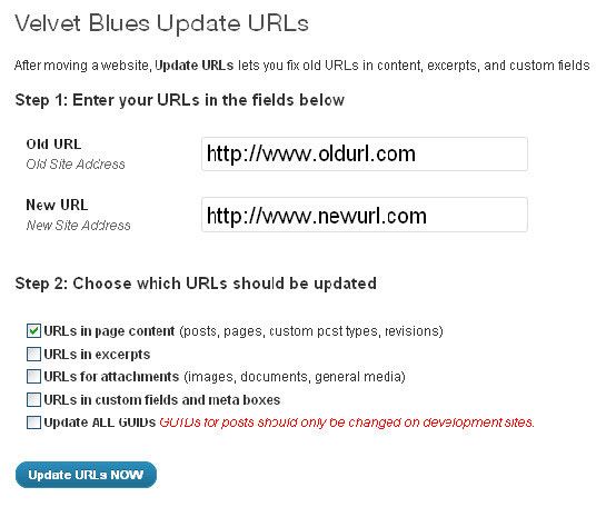 changer l'url en nouveau plugin de domaine