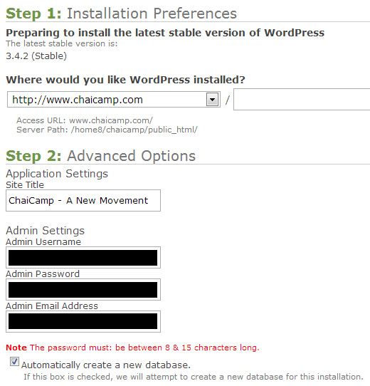 simplescripts-wordpress-installation