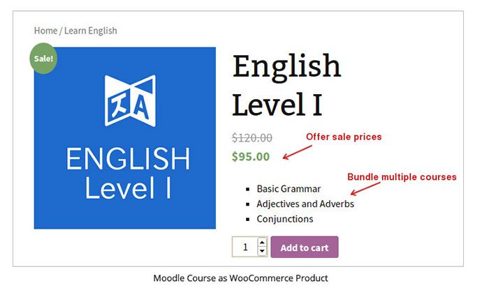 woocommerce Moodle 集成插件