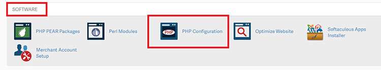 aggiornamento della versione php in WordPress cpanel inmotion