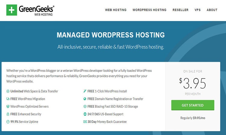 Greengeeks WordPress-Hosting-Preis