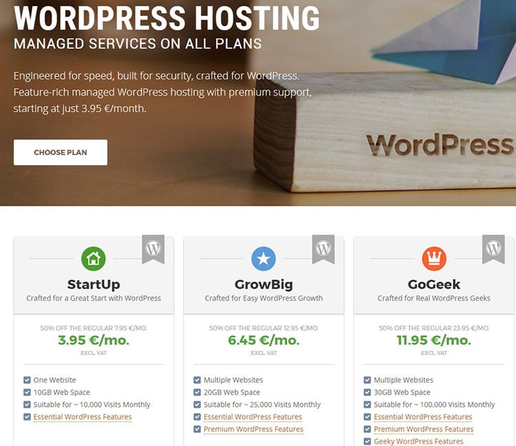 Siteground WordPress Hosting-Bewertungen Vergleich