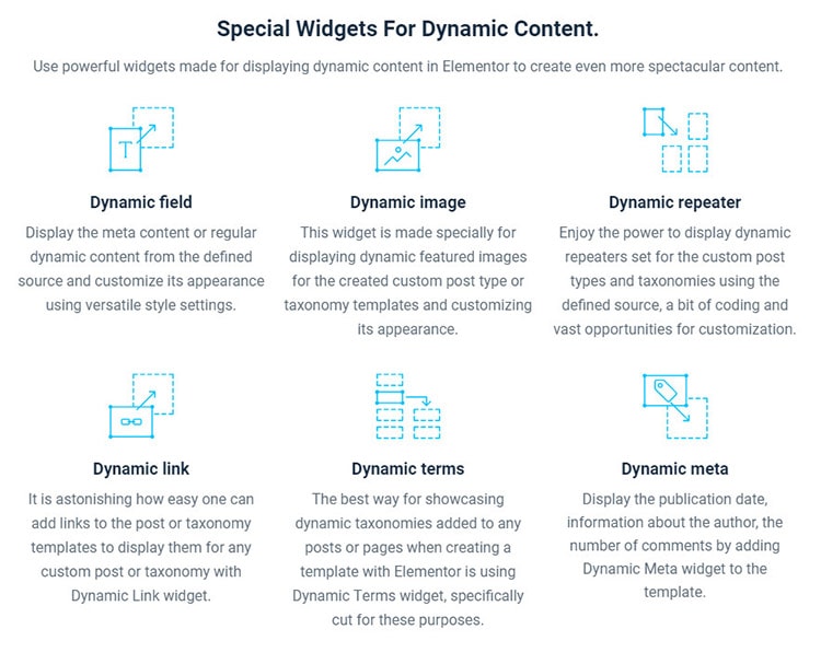 elementos ou widgets dinâmicos