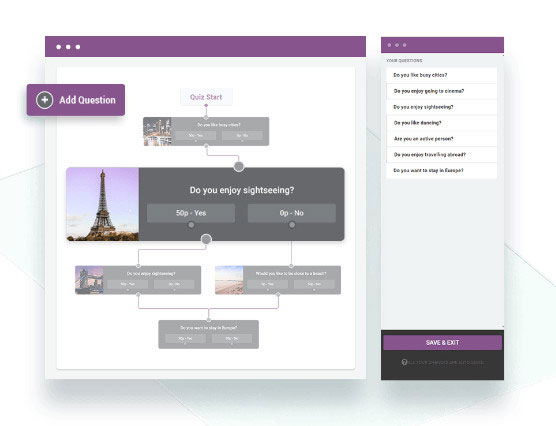 quiz complexes avec logique de branchement