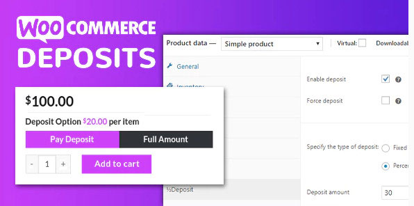 woocommerce 中的存款