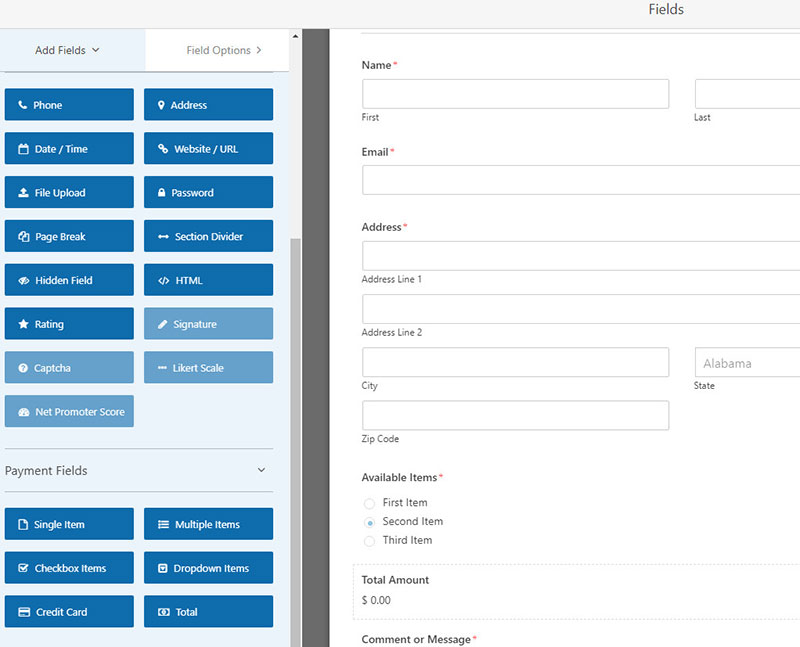 formulaires de paiement en ligne wordpress