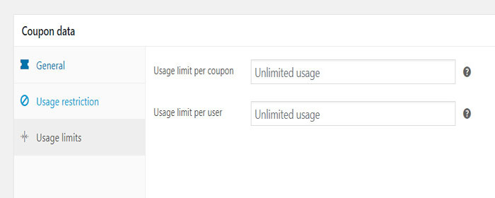 límite de uso de cupones por usuario woocommerce