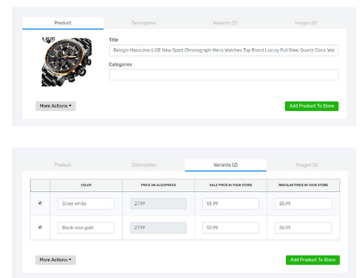 modification de la description des produits woodropship