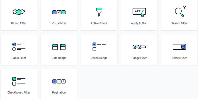 élément de filtre de produit woocommerce