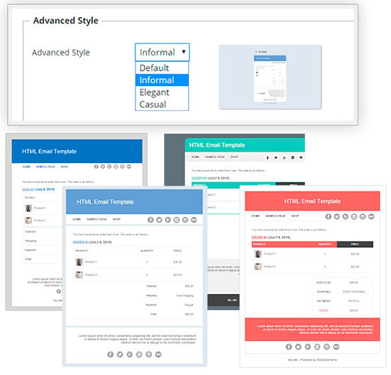 Modèles d'e-mails YITH WooCommerce