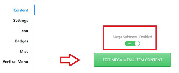 criar wordpress de mega menu horizontal