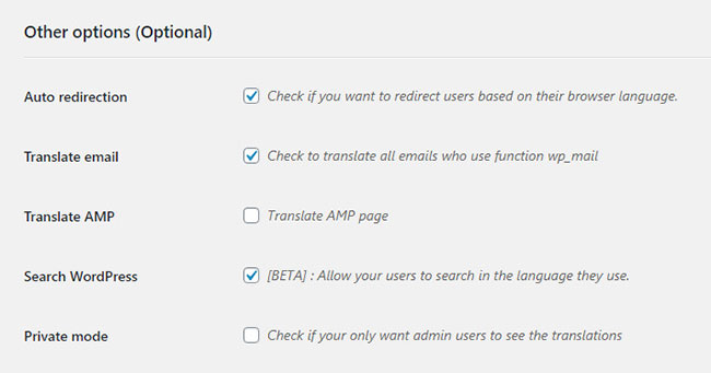 fonction de redirection automatique weglot