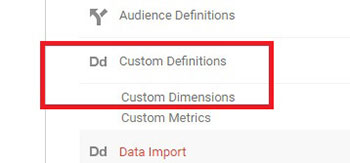 dimensions personnalisées google analytics