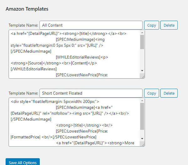 modèles de source de contenu robot wp