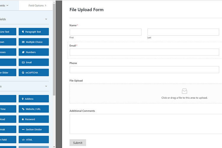 วิธีสร้างแบบฟอร์มอัพโหลดไฟล์ใน wordpress