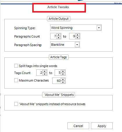 içerik makinesi makale tweaks