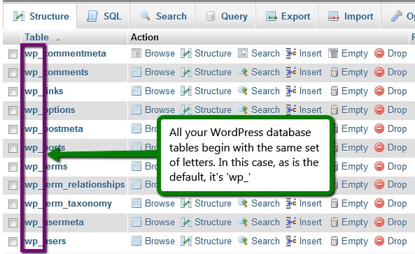 modificați prefixul bazei de date wordpress