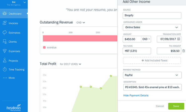 freshbooks woocommerce 集成