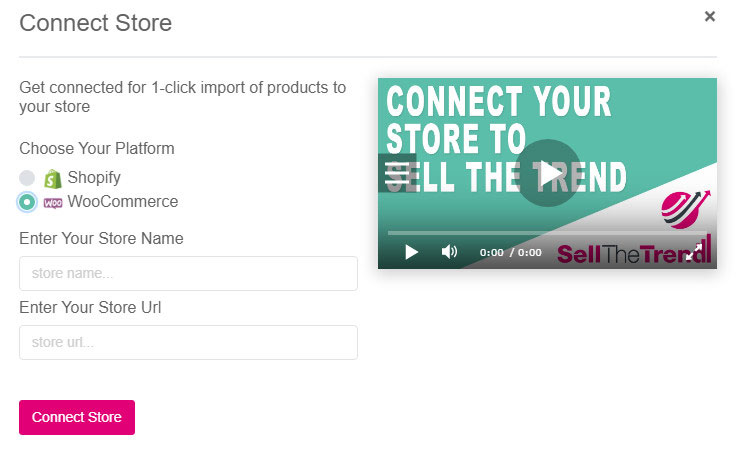 Vous pouvez connecter Sell The Trend à votre boutique WooCommerce.