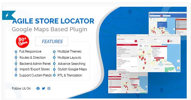 Fonctionnalités du plug-in Agile Store Locator.