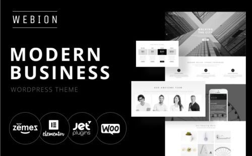 Webion - Minim Elementor WordPress Tema pentru servicii.