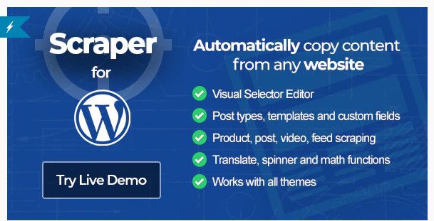 Plugin de raspador de conteúdo do WordPress.