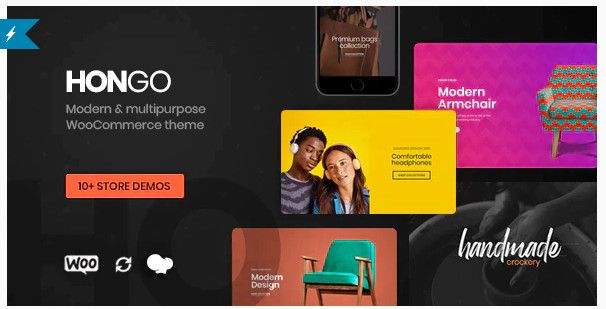 Tema modernă Hongo WooCommerce WordPress.