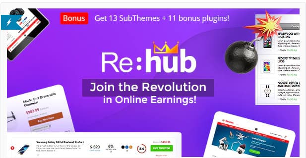 Tema Rehub oferă diverse funcții pentru site-urile de comparație.