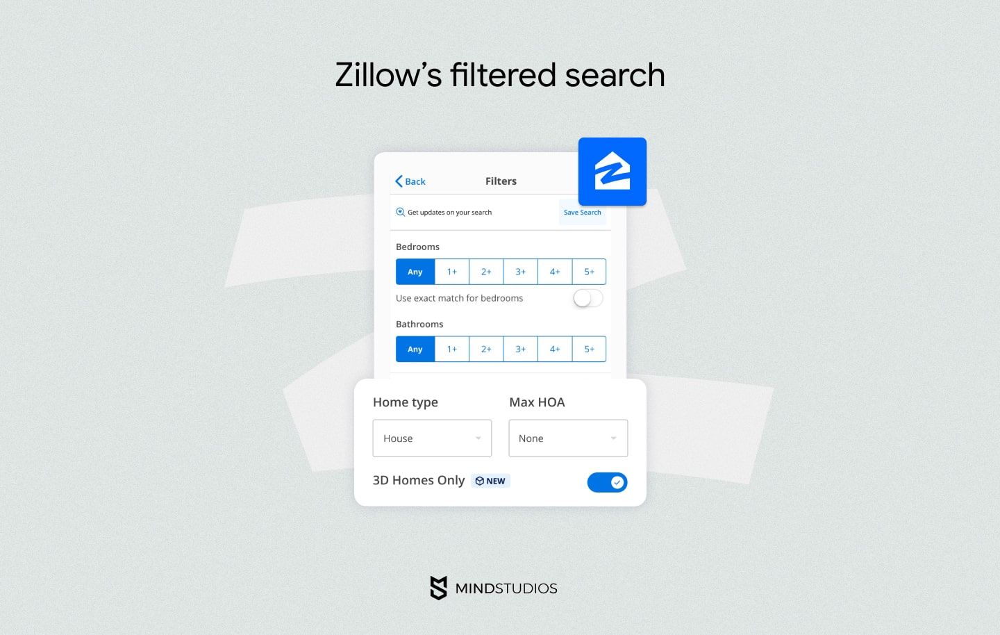 Zillowのフィルタリングされた検索