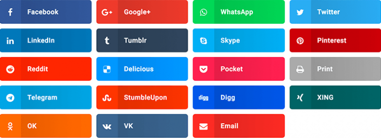botões de compartilhamento elementor