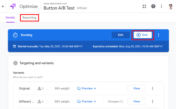 create-google-optimize-experience-8-running-experiment