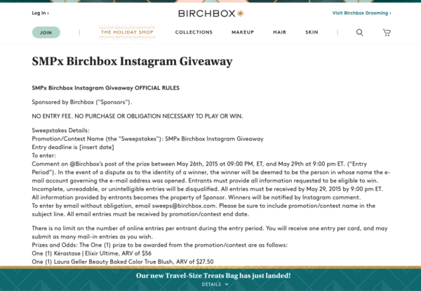 Regras do concurso birchbox para Instagram que você nunca deve ignorar