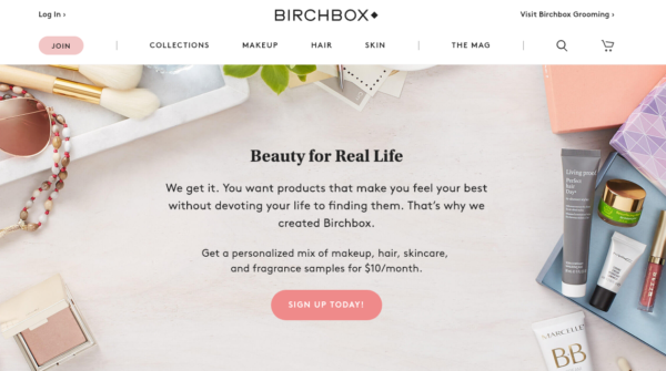 Birchbox para ideias de promoção de comércio eletrônico