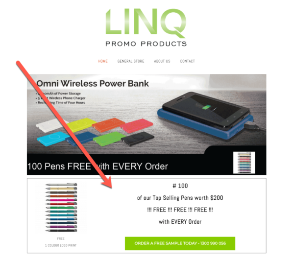 Amostras grátis ou produtos de baixo preço, como produtos promocionais LINQ para Idéias de promoção de comércio eletrônico