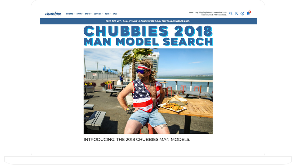 Como Chubbies conseguiu um milhão de visualizações