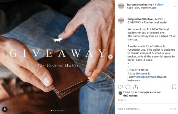 Giveaway Burgundry pentru un stil nou-nouț pentru creșterea afacerilor