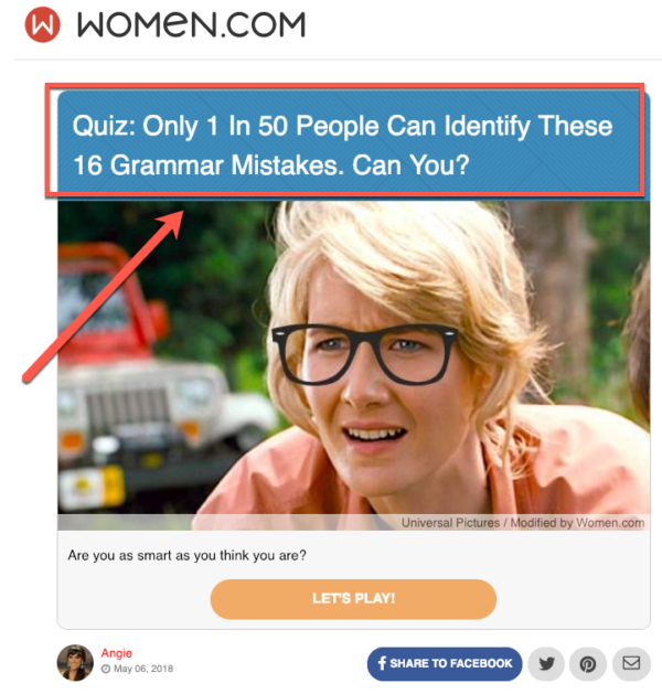 Questionário de conhecimento de women.com para Guia de uso de questionários em marketing digital