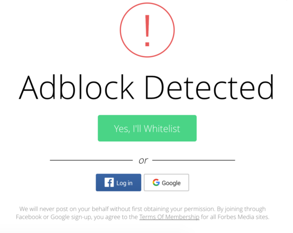 تم الكشف عن Adblockers