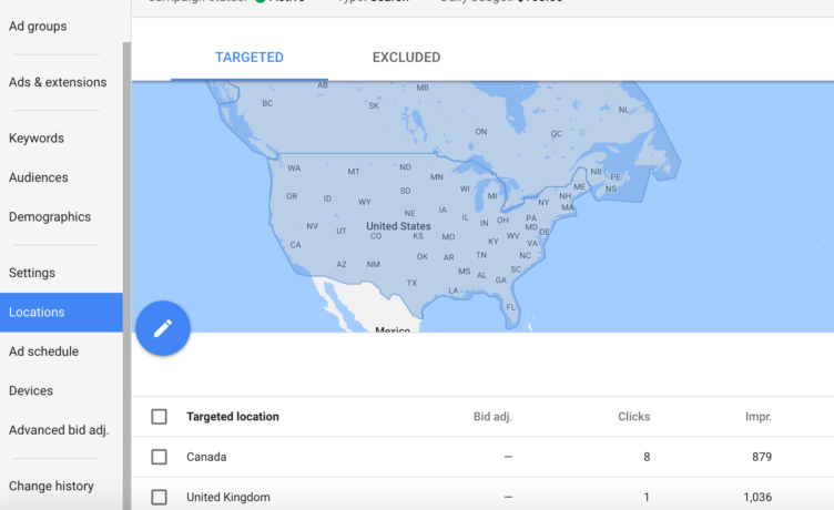 Geografische Ausrichtung