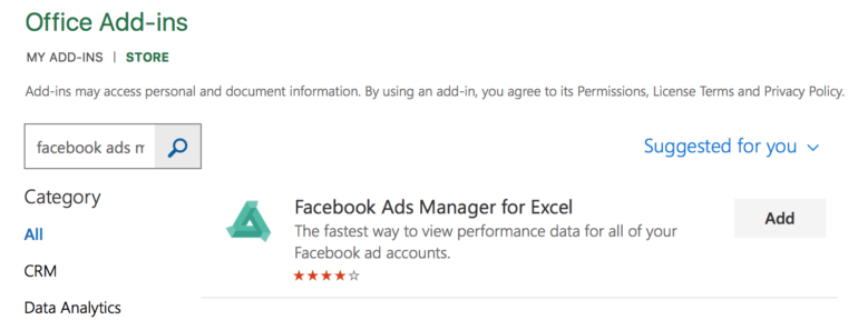 Manajer Iklan Facebook Untuk Excel