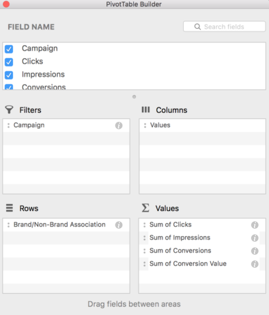 Pivot-Tabellen-Builder