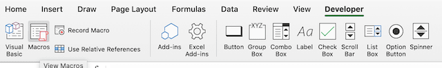 cara melihat makro di excel