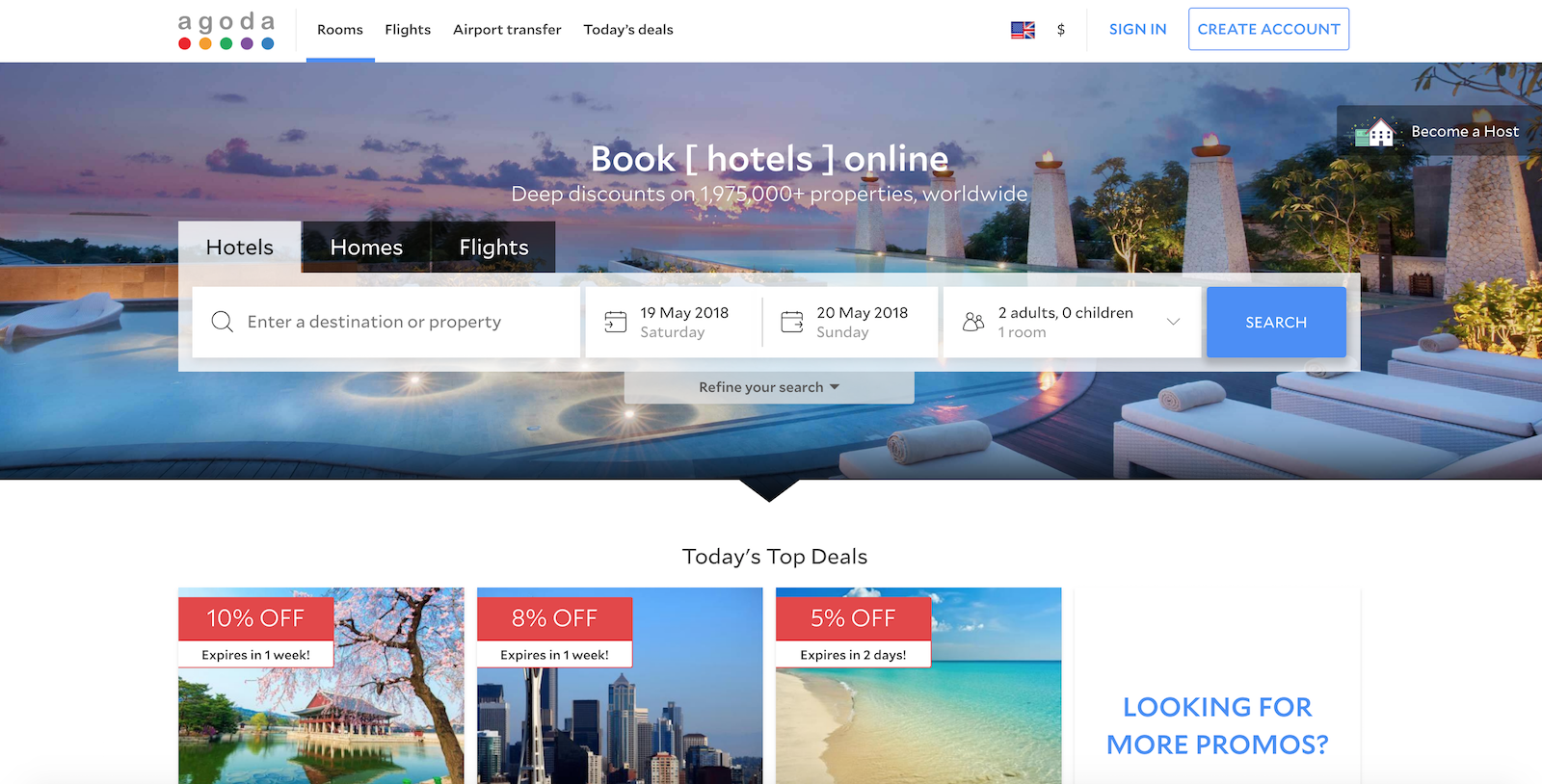 Agoda Hotel Booking Platform