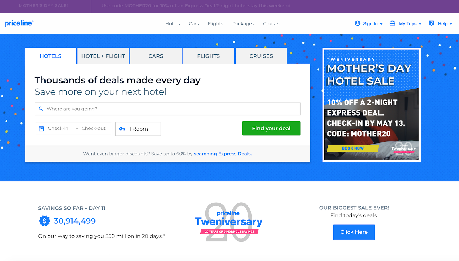 Priceline Hotel Booking Platform