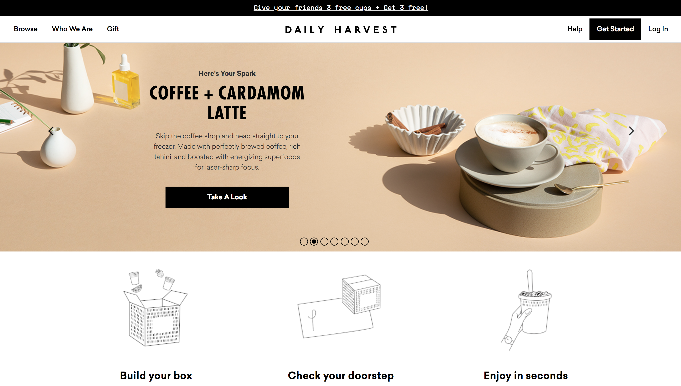 Daily Harvest Startup Website Design