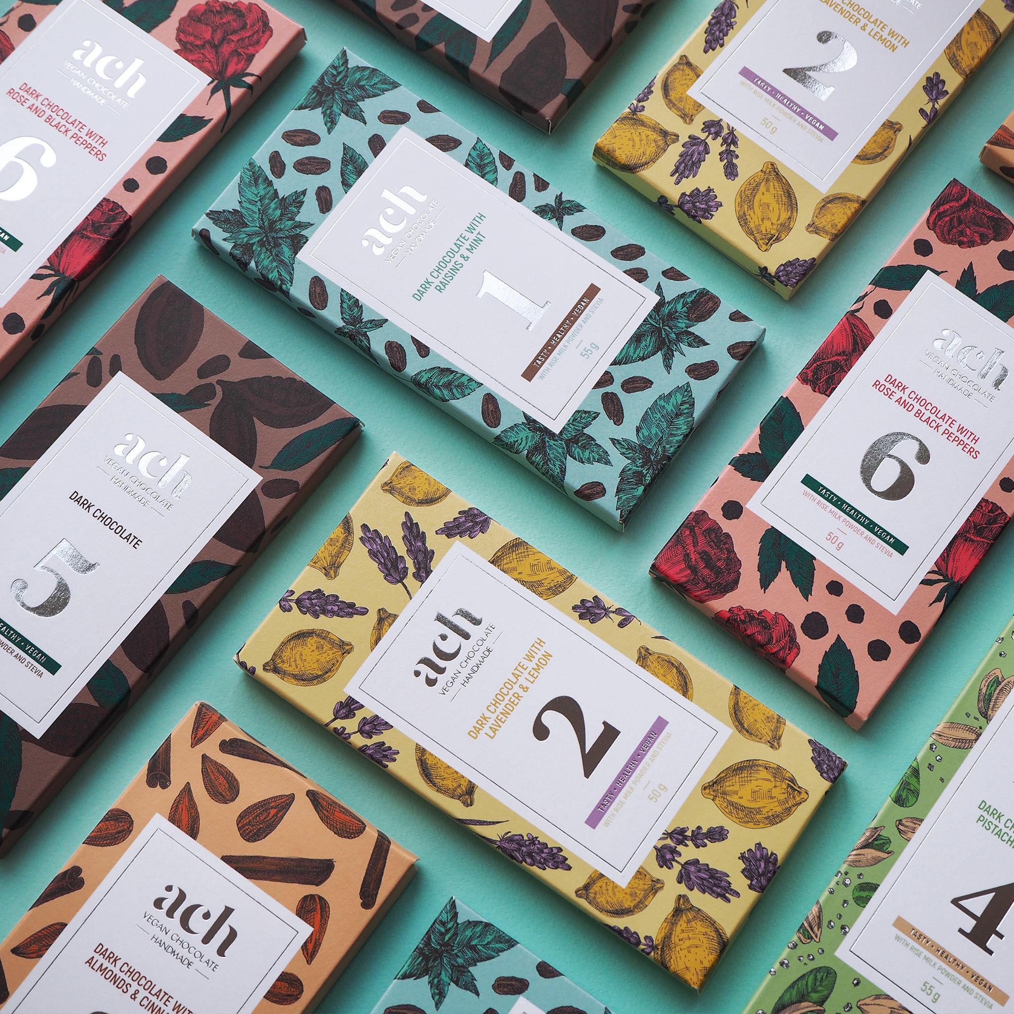 ACH Vegan Chocolate Top Chocolate Packaging