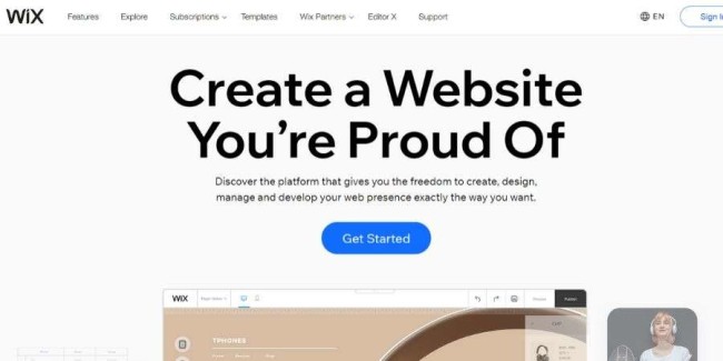 website builder - Wix