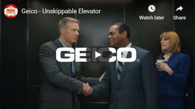 YouTube pre-roll ad examples: Geico