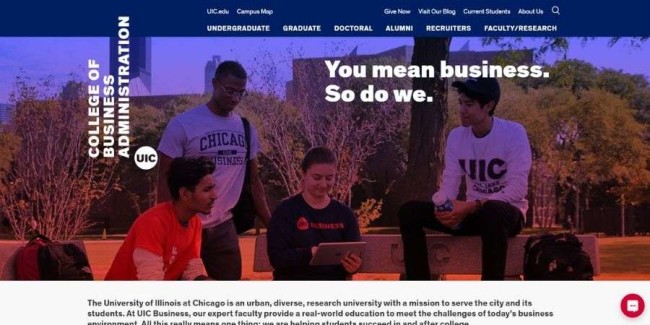 The University of Illinois at Chicago website