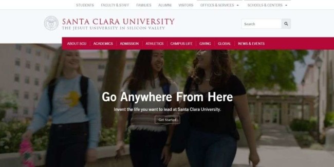 Santa Clara University website